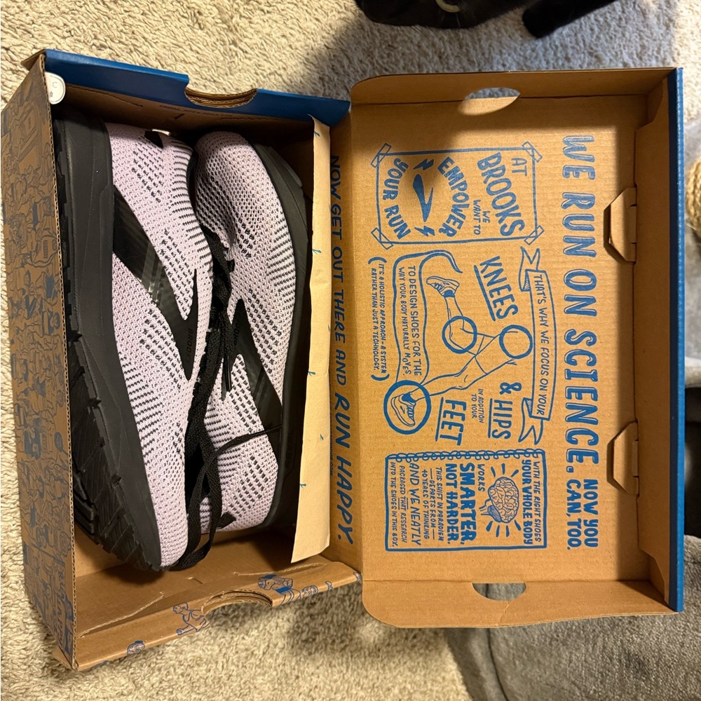 Brooks Black and White Running Shoes
